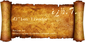 Éles Tivadar névjegykártya