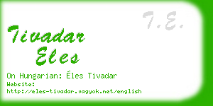 tivadar eles business card